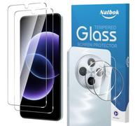 Natbok Verre Trempé pour Xiaomi Redmi 17C / Redmi 17 C 4G, [2+2 Pièces] Protection d'écran avec Caméra Arrière Protecteur Sans Bulles HD Transparent Verre pour Redmi 17C, Facile à Installer