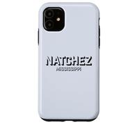 Natchez Mississippi - Bloc Natchez MS Coque pour iPhone 11