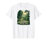 Natchez Trace Parkway, dans la forêt du Mississippi T-Shirt Graphique avec Valeur