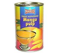 Natco Alphonso Lot de 4 pulpes de mangue sucrées 450 g