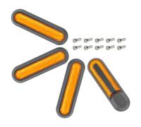 Natcoo Trottinette Roue Couverture Réflecteur Bande pour Xiaomi M365, Pro, 1S, Pro2, Mi3, Couverture de Protection Roue Avant et Arrière Pièce Réfléchissante Scooter Accessoires (Noir/Orange)