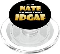 Nate Costume IDGAF Funny Meme Halloween Costume for Nathan PopSockets PopGrip pour MagSafe