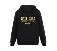 Nate Diaz Black Haymaker Tri-Blend Men's Hooded Long Sleeve Pullover Sweatshirts Black M