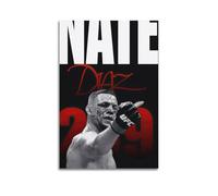 Nate Diaz Photo Print Poster Impression sur Toile Art Mural Esthétique Musique et Film Décoration Salon Chambre 40 x 60 cm Sans Cadre