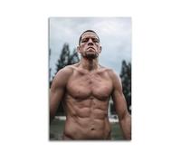 Nate Diaz Photo Print Poster Poster Art mural sur toile Esthétique Musique et cinéma Décoration Salon Chambre 50 x 75 cm Style sans cadre