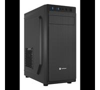 NATEC Aracanta Midi Tower Noir, ATX/micro ATX/Mini-ITX, 1x3.5", 1x5.25", 3x2.5", Vent arrière 1x80mm, USB 3.2 Gen 1, USB 2.0, Refroidisseur CPU 16.4cm