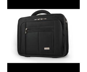 NATEC Boxer NTO-0393 Malette Nylon Noir 17.3" (43.9cm) avec Sangle, Protection Poussière/Rayures/Chocs, 455x340x85mm, 3 Compartiments