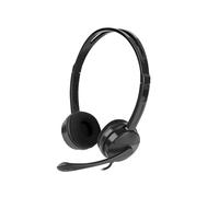 Natec Micro-casque Canary Go avec fil jack, arceau – Noir