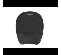 NATEC Chipmunk NPF-0784 - Tapis de souris noir 195x235mm, surface tissu monochromatique, base caoutchouc antidérapante et repose-poignets mémoire de forme.