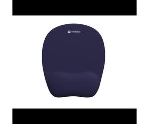 NATEC CHIPMUNK NPF-2181 Tapis de Souris Bleu Foncé 195x235mm Tissu/Mémoire de Forme/Caoutchouc Repose-Poignet Base Antidérapante Épaisseur 2,2cm