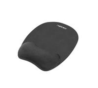 Natec CHIPMUNK Tapis de souris ergonomique, mousse à mémoire de forme, noir, 230x200 mm