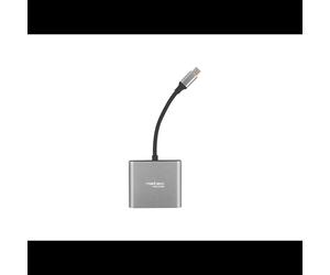 NATEC Fowler Mini - Hub USB 2.0 Type-C Gris - 1x USB 3.2 Gen 1 Type-A, 1x USB 3.2 Gen 1 Type-C, 1x HDMI - Alimentation USB - Dimensions 59x52x12mm