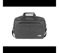 NATEC Gazelle NTO-0812 Malette 15.6" Gris Polyester, 3 Compartiments, Poche Frontale, Sangle Épaule, 430x320x90mm, Compartiment PC 395x275x45mm, 950g