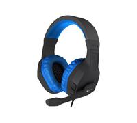 Natec Genesis Argon 200 - Micro-casque - circum-aural - filaire - jack 3,5mm - noir, bleu