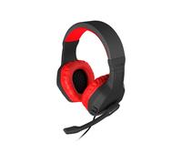 Natec Genesis Argon 200 - Micro-casque - circum-aural - filaire - jack 3,5mm - rouge