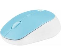 Natec Harrier 2 souris sans fil bluetooth 5.1 1600 DPI avec clic silencieux blanc et bleu