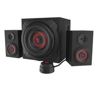 Natec Helium 610BT Enceinte Bluetooth 2,1 voies 60 W PC/Laptop Noir Rouge Bois