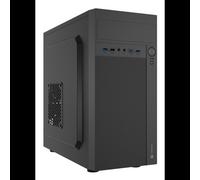 NATEC Helix NPC-2171 Boîtier PC Mini Tower Noir, Micro ATX/Mini-ITX, 1x 120mm Latéral, USB C, 3x 3.5", 5x 2.5", Ventilation 80/120mm