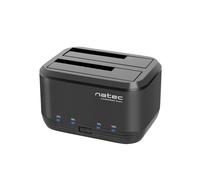 Natec Kangaroo Station d'accueil double SATA 2,5" + 3,5" USB 3.0 HDD/SSD + alimentation électrique