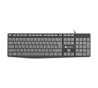 NATEC NAUTILUS clavier maison/bureau USB QWERTY US International Noir, Gris