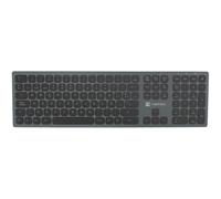 NATEC NKL-1830 clavier Universel RF sans fil + Bluetooth QWERTY Espagnole Noir, Gris