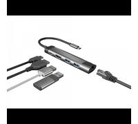 NATEC NMP-1985 : Hub USB 3.2 Gen 1 Type-C, RJ-45, 2x USB 3.2 Gen 1 Type-A, Power Delivery 100W, HDMI 1.4, Boîtier ABS/Aluminium Acier Inoxydable