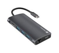 NATEC NMP-2162 station d'accueil Avec fil USB 3.2 Gen 1 (3.1 Gen 1) Type-C Gris