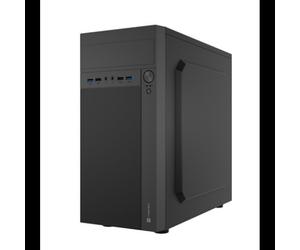 NATEC NPC-2038 Boîtier PC Bureau Noir - Micro ATX/Mini-ITX, Baies 3.5"/2.5"/5.25", USB 3.2 Gen 1, Ventilation 120mm & 80mm, ABS/Métal