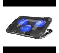 NATEC Oriole - Base de refroidissement pour portable 17.3" - 3 ventilateurs 120mm 1280 tr/min - 70 CFM - USB - Éclairage bleu - ABS/Métal - Réglable 7 positions
