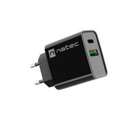 NATEC RIBERA Universel Noir Secteur Charge rapide Intérieure