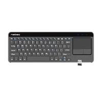 NATEC Turbot Clavier RF sans Fil QWERTY Noir, Argent