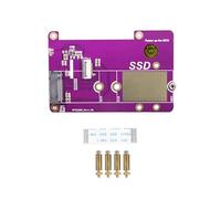 NATEFEMIN Adaptateur pour Raspberry Pi 5, PCIE Pcie X1 Gen2 Gen3 vers M.2 SSD NVMe SSD HAT Adaptateur
