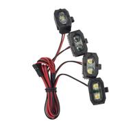 NATEFEMIN Kit de barre lumineuse LED pour RC Crawler échelle 1/10, système de phare blanc brillant avec supports de support en métal pour Traxxas TRX4 TRX6 SCX10 II Wraith GEN8