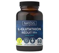 NATESIS - ANTIOXYDANT & DETOX - L-Glutathion RÉDUIT à 98% - Chardon-Marie Silymarine 80% - Sélénium - Détoxifie Foie Corps - Protège Régénère Beauté de la Peau - VEGAN - Fabriqué en France