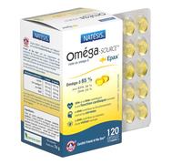 Natésis Oméga Source® - Huile de Poissons Sauvages EPAX® - Forme Triglycéride (TG) - 65% Oméga-3 (EPA 34% + DHA 24%) - Pureté Ultra & Traçabilité - 120 Capsules