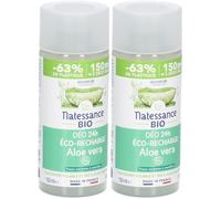 Natessance Bio Déo 24h Eco-Recharge Aloe Vera Liquide 2x150 ml