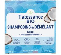 Natessance Bio Shampoing Et Démêlant Solide Coco Tous Types De Cheveux Bio 65g