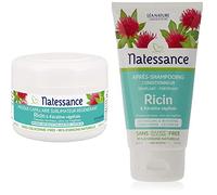 Natessance Capillaire Masque À L'huile de Ricin et Kératine Végétale 200 ml & Capillaire Après-shampooing Conditionneur À L'huile de Ricin et Kératine Végétale 150 ml