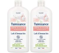 NATESSANCE Crème Douche Hydratante Lait d'ânesse 2x500 ml