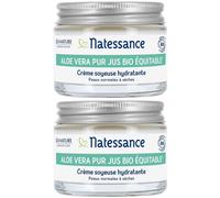 NATESSANCE Crème Soyeuse Hydratante Aloe Vera Pour La Peau 2x50 ml
