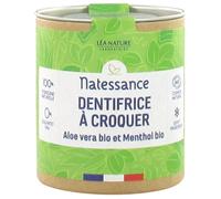 Natessance Dentifrice à Croquer Aloe Vera Bio et Menthol Bio - Dentifrice masticable vegan pour adulte