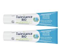 Natessance Dentifrice Bio Haleine Fraîche à l’Aloe Vera et Menthol Dentifrice(S) 2x75 ml