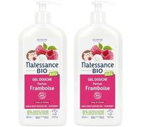 Natessance - Gel Douche Corps Et Cheveux Kids Framboise (Lot De 2)