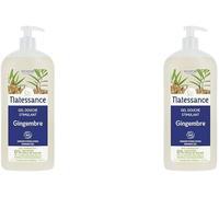 Natessance - Gel Douche Stimulant - Gingembre - Certifié Bio Cosmos Organic - Flacon Pompe - 1 L (Lot De 2)