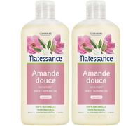 Natessance Huile d’Amande Douce 100 % Pure 2x250 ml