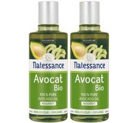 Natessance Huile d’Avocat Bio Vierge 100 % Pure 2x100 ml