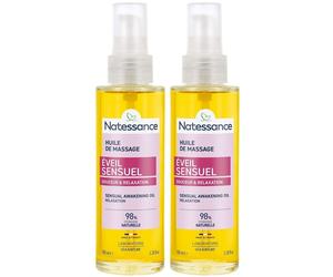 Natessance Huile de Massage Relaxante Éveil des Sens 2x100 ml