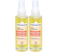 NATESSANCE Huile de Massage Vergetures 2x100 ml