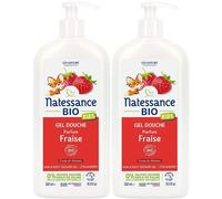 Natessance Kids Gel Douche Bio Vanille Fraise Sans Sulfate Shampooing 2x500 ml