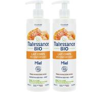 Natessance Lait Corps Réconfortant Miel Bio Peaux Sèches à Très 2x400 ml